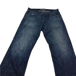 Hudson Straight Jeans Mens 33/33 Stretch Denim Five Pockets Medium Wash Blue